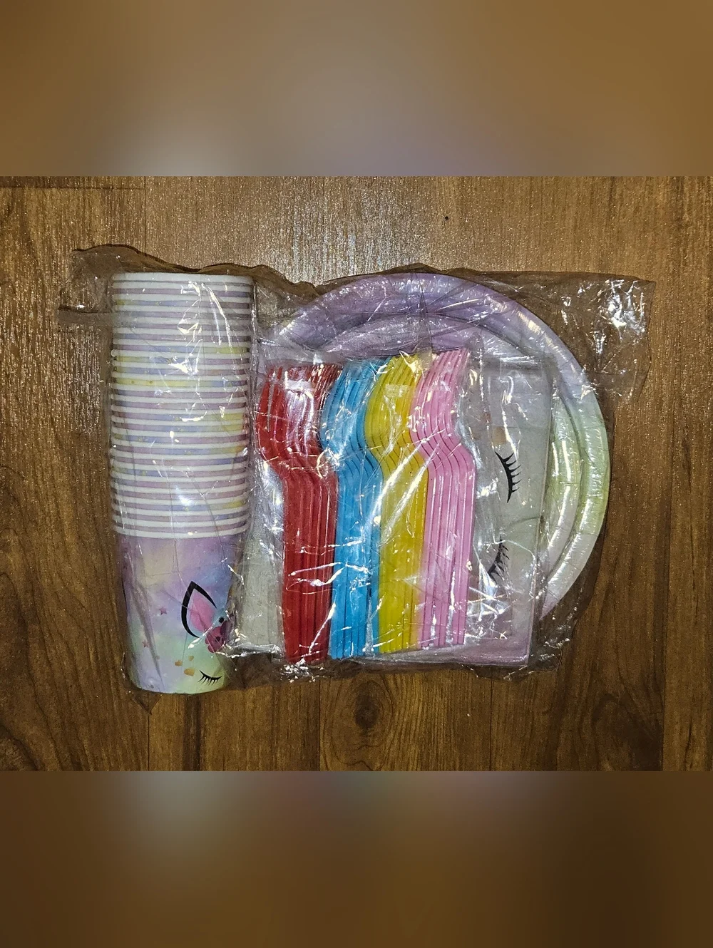 Unicorn Rainbow Party Tableware Set - White, Pink & Pastel